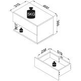 MID.YOU NOČNA OMARICA, antracit | Shoptok.si