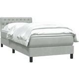 Box Spring krevet s madracem svijetlo sivi 80x220 cm samt | shoptok.hr