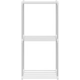  Cijevna polica s pohranom Bijelo 42,5 x 27 x 91,5 cm Aluminij | shoptok.hr