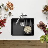 Blanco sudoper ETAGON 500-F InFino SILGRANIT CRNA, pribor, bez dalj.upr. | shoptok.hr