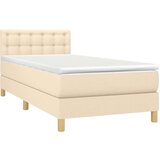  Box spring s madracem LED krem 90x200 cm od tkanine | shoptok.hr