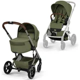 dječja kolica balios™ s lux sa sklopivom košarom moss green (taupe frame)