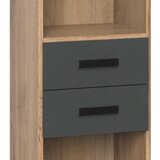 Hom`in regal 47/198/38 cm barve grafita, barve hrasta | Shoptok.si