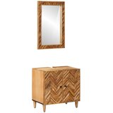  Set ormarića za kupaonicu Zidne 2 pcs Čvrsto drvo manga | Eponuda.com