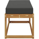  Vanjska klupa s jastukom Prirodna i antracit 115 x 43 x 45 cm | shoptok.hr