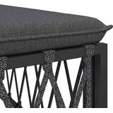  Srednja vrtna sofa od tkane tkanine s jastucima antracit | shoptok.hr