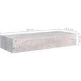 vidaXL Stenska polica s predalom betonsko siva 60x23,5x10 cm mediapan | Shoptok.si
