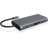 Icybox Docking stanica IB-DK4040-CPD, USB-C na 3x USB-A, RJ-45, 1x HDMI, 1x VGA, 1x 3.5mm | shoptok.hr