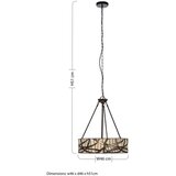 Premier Housewares Metalna viseća svjetiljka sa staklenim sjenilom ø 46 cm Waldorf – | shoptok.hr