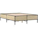  Okvir za krevet boja hrasta 120x190cm konstruirano drvo i metal | Eponuda.ba