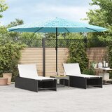 vidaXL Vrtni suncobran s čeličnom šipkom plavi 388x388x248 cm Cijene