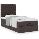 vidaXL otomanski okvir kreveta s madraca tamnosmeđi 80x200cm tkanine | shoptok.hr