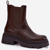 Boto Insulated ankle boots with zipper chocolate Niviane | Shoptok.si