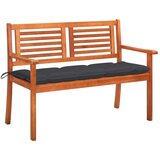  The Living Store Vrtna klop za 2 osebi z blazino 120 cm trden evkaliptus - Klop, (21444718) Cene