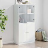  Visoka komoda s vratima bijela 68x37x142 cm konstruirano drvo Cijene