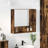  Ogledalo ormar Dimljeni hrast 59 x 17 x 55 cm Konstruirano drvo | shoptok.hr