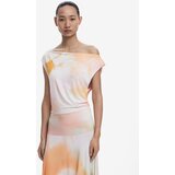 Desigual Poletna obleka ecru / roza / oranžno rdeča | Shoptok.si