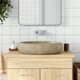 Nadgradni Nadpultni umivalnik peščen ovalen 59x40x15 cm keramik | Shoptok.si
