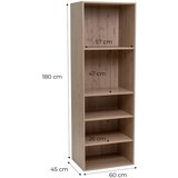 Casa Selección Odprta modularna garderobna omara v hrastovem dekorju v naravni barvi 60x180x45 cm Modular – | Shoptok.si