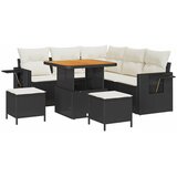  Sjedeća garnitura za vrt 8 kom. Crna poliratan 80 x 80 x 71 cm | shoptok.hr