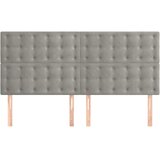  Uzglavlje svijetlosivo 180x5x118/128 cm baršunasto | shoptok.hr
