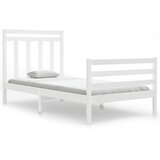 Furnova Posteljni okvir bel iz trdnega lesa 100x200 cm, (21939530) | Shoptok.si