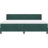  Box Spring postelja z vzmetnico temno zelena 200x200 cm žamet, (22050307) | Shoptok.si