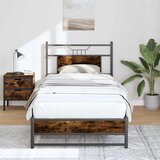 vidaXL Posteljni okvir brez vzmetnice hrast 90x190 cm inženirski les Cene