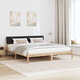  Okvir kreveta Smeđa i crna 200 x 200 cm Masivna borovina | Eponuda.com