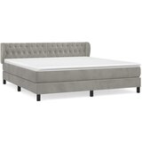 The Living Store Box spring postelja z vzmetnico svetlo siva 180x200 cm žamet - Box Spring Postelja, (21492034) | Shoptok.si
