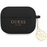 Guess Ohišje za AirPods Pro 4G Edition Silikonski obesek z obeskom, Črna, (5000075451) | Shoptok.si