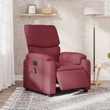 vidaXL električni masažni naslanjač vinsko rdeče blago | Shoptok.si