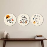 WALLXPERT 3YMDF11892 Multicolor Decorative MDF Painting (3 Pieces) | Eponuda.com