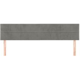  Uzglavlja svjetlosiva 200x5x78/88 cm baršunasta | shoptok.hr