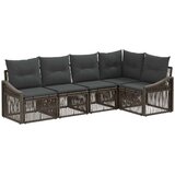  Sjedeća garnitura za vrt 5 kom. Siva poliratan 62 x 62 x 70 cm | Shoptok.si