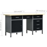  Delovna miza s štirimi stenskimi paneli in dvema omaricama, (20751359) | Shoptok.si
