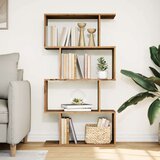 vidaXL Pregrada s knjižno omaro 4-nadstr. artisan hrast 70x24x129 cm | Shoptok.si