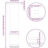 vidaXL Noge za mizo za kavo 4 kosi antracit 42-44 cm jeklo | Shoptok.si