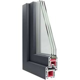 vidaXL Kletno okno "RISOR" 50x75 cm vrtljivo-nagibno DIN levo antracitno | Shoptok.si