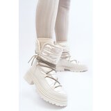 Boto Women's White Snow Boots with Decorative Lacing Rilana | ePonuda.com