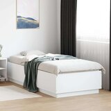 vidaXL Posteljni okvir bel 90x200 cm inženirski les | Shoptok.si