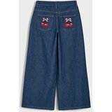Sinsay Traperice wide leg high waist s izvezenim trešnjama | shoptok.hr