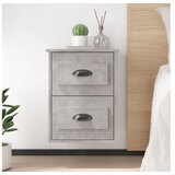  Stenska nočna omarica 2 kosa betonsko sive 41,5x36x53 cm | Shoptok.si