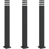  Vanjske podne svjetiljke 3 kom crne 110 cm aluminijske | Eponuda.com