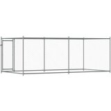  Kavez za pse s vratima sivi 4 x 2 x 1 5 m od pocinčanog čelika | shoptok.hr