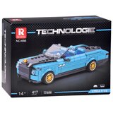  Tehnički blokovi Retro automobil PLAVI KABRIOLET zlatni naplatci 417 dijelova ZA5788 | shoptok.hr