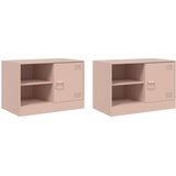  TV ormarići 2 kom ružičasti 67 x 39 x 44 cm čelični | shoptok.hr