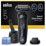 Braun Series 5 52-N7200cc električni brivnik s čistilno in polnilno postajo SmartCare Black 1 kos | Shoptok.si