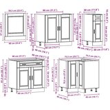  11-dijelni set kuhinjskih ormarića Porto konstruiranog drva | shoptok.hr