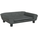  Dječja fotelja tamnosiva 70x45x26 cm baršunasta | shoptok.hr